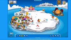 Club Penguin Ice Berg Flip GIF