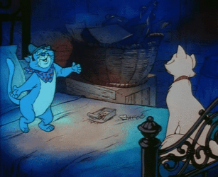 Clubbing Blue Cat In Hat GIF