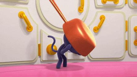 Clumsy Kitten Hit By Pot GIF