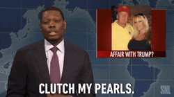 Clutching Pearls Shake Head Michael Che  GIF