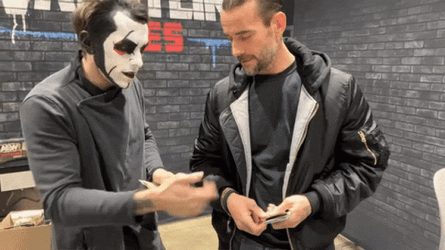 CM Punk And Sting Fan GIF