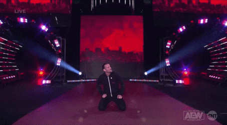 CM Punk Kneeling Entrance GIF