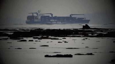 CMA COM Container Ship GIF