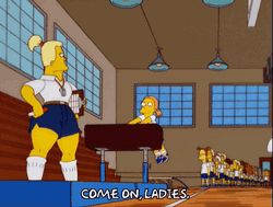 Coach Simpsons Pommel Horse Come On Girls GIF