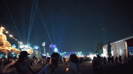 Coachella Night Sky With Lights GIF