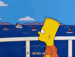 Coast Guard Homer And Bart Simpson GIF
