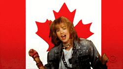 Cobie Smulders Dancing Canada Flag Background GIF