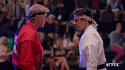 Cobra Kai Johnny Daniel Bow GIF