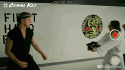 Cobra Kai Johnny Dirt Kick GIF
