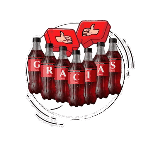 Coca Cola Bottles With Gracias Sticker