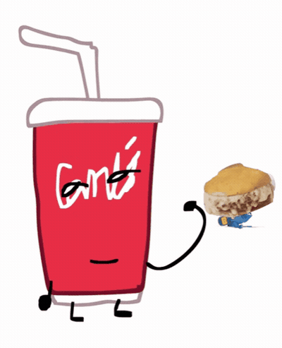 Coca Cola Cup With Straw Arms And Legs GIF
