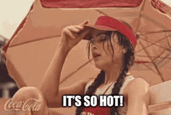 Coca Cola Girl Sweating Meme GIF