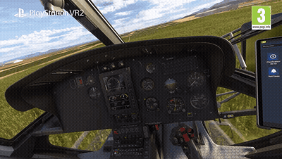 Cockpit Of Helicopter In PlayStation VR 2 GIF