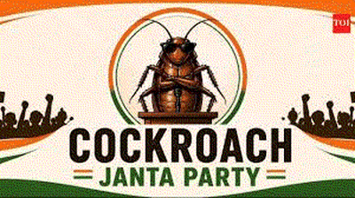 Cockroach On Podium Saying Cockroach Janta Party GIF