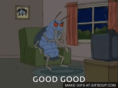 Cockroach Sitting On Couch Watching TV Good Good GIF