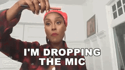 Cocky Turban Lady Drop The Mic GIF