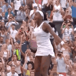 Coco Gauff Jump Wimbledon Win GIF
