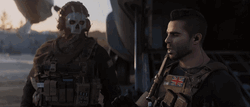 Cod Ghost Standing Beside John Soap MacTavish GIF