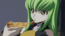 Code Geass C.C. Eating Yummy Pizza GIF