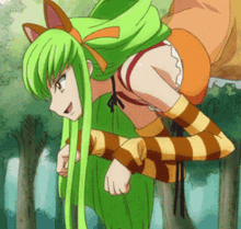 Code Geass Cute C.c. Hanging In The Tree