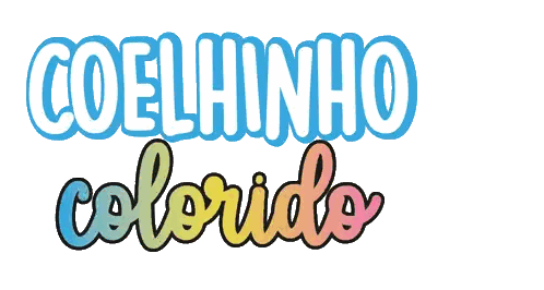 Coelhinho Colorido Rainbow Logo Sticker