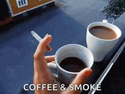 Coffee And Cigarette Smoke GIF
