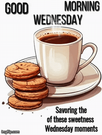 Coffee And Cookies Good Morning Wednesday GIF