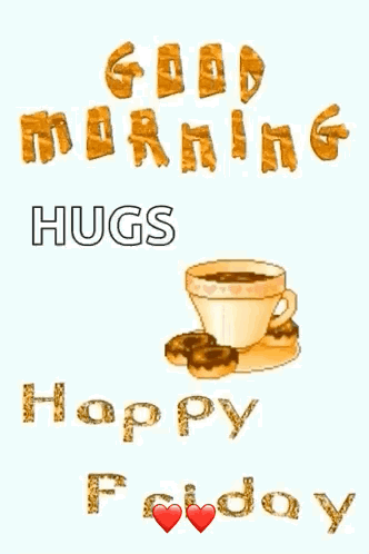 Coffee And Donuts Good Morning Hugs Happy Friday GIF