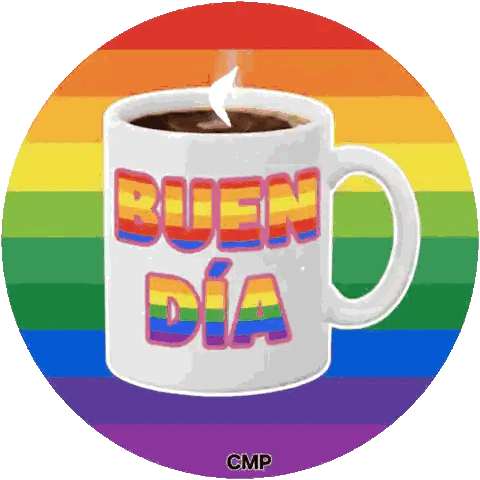 Coffee Cup Buen Dia Sticker