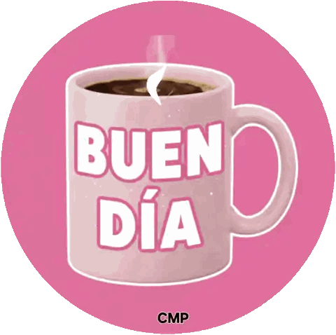 Coffee Cup Bueno Dia Sticker