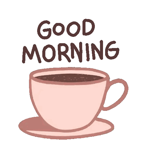 Coffee Cup Good Morning Sticker