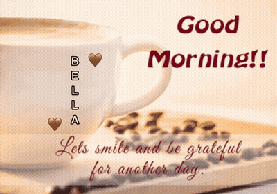 Coffee Cup Greeting Card Saying Good Morning GIF