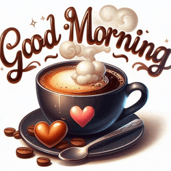 Coffee Cup Hearts Meme GIF