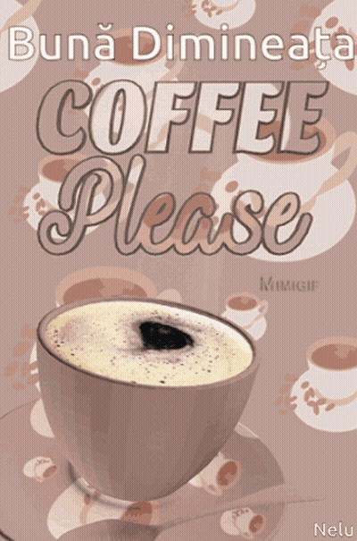 Coffee Cup In Front Of Coffee Please Sign GIF
