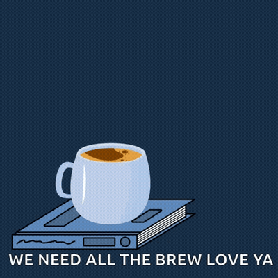Coffee Cup On Book Saying Good Morning GIF