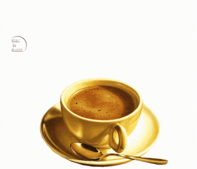 Coffee Cup Saucer Saying Good Morning GIF