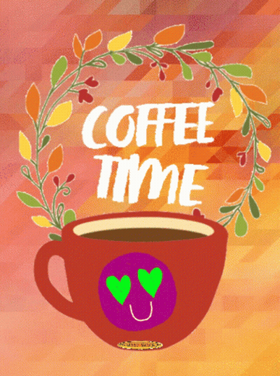 Coffee Cup Saying Coffee Time GIF