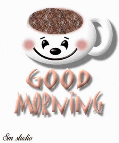 Coffee Cup Saying Good Morning GIF