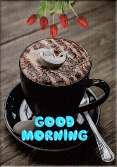 Coffee Cup Saying Good Morning GIF