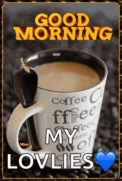 Coffee Cup Saying Good Morning GIF