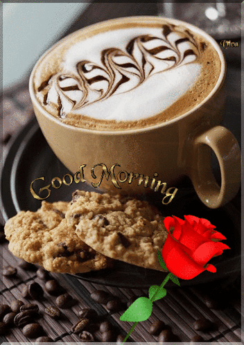 Coffee Cup Saying Good Morning GIF