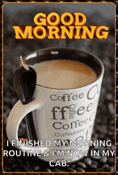 Coffee Cup Saying Good Morning GIF
