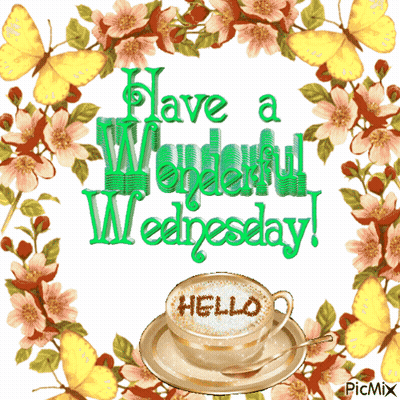 Coffee Cup Saying Have A Wonderful Wednesday GIF