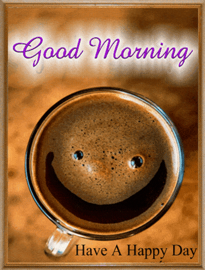 Coffee Cup Smiley Good Morning GIF