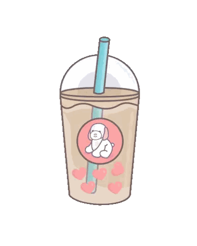 Coffee Cup With Dog Sticker