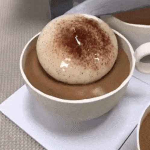 Coffee Cup With Donut Inside GIF