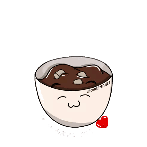 Coffee Cup With Face And Coffee Project Text Sticker