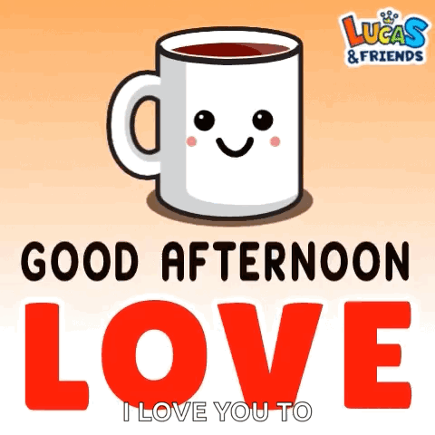 Coffee Cup With Face Good Afternoon Love GIF