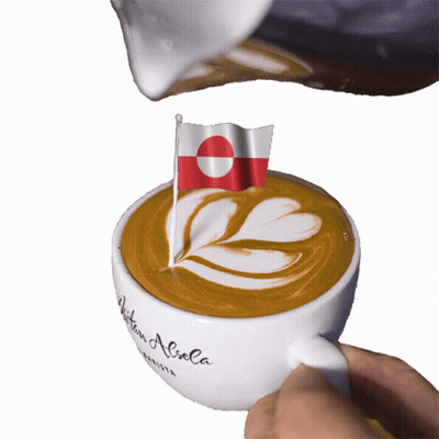 Coffee Cup With Flag Saying Aliola GIF