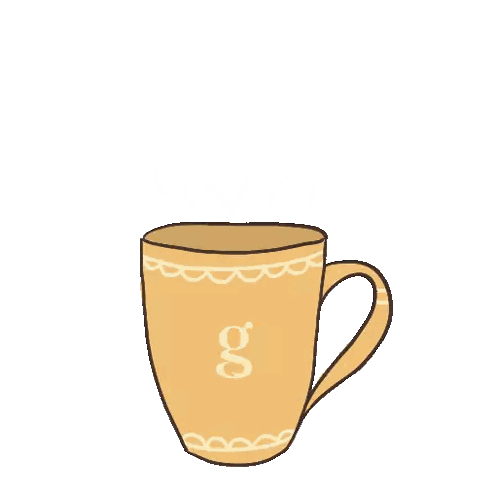 Coffee Cup With G Letter Sticker